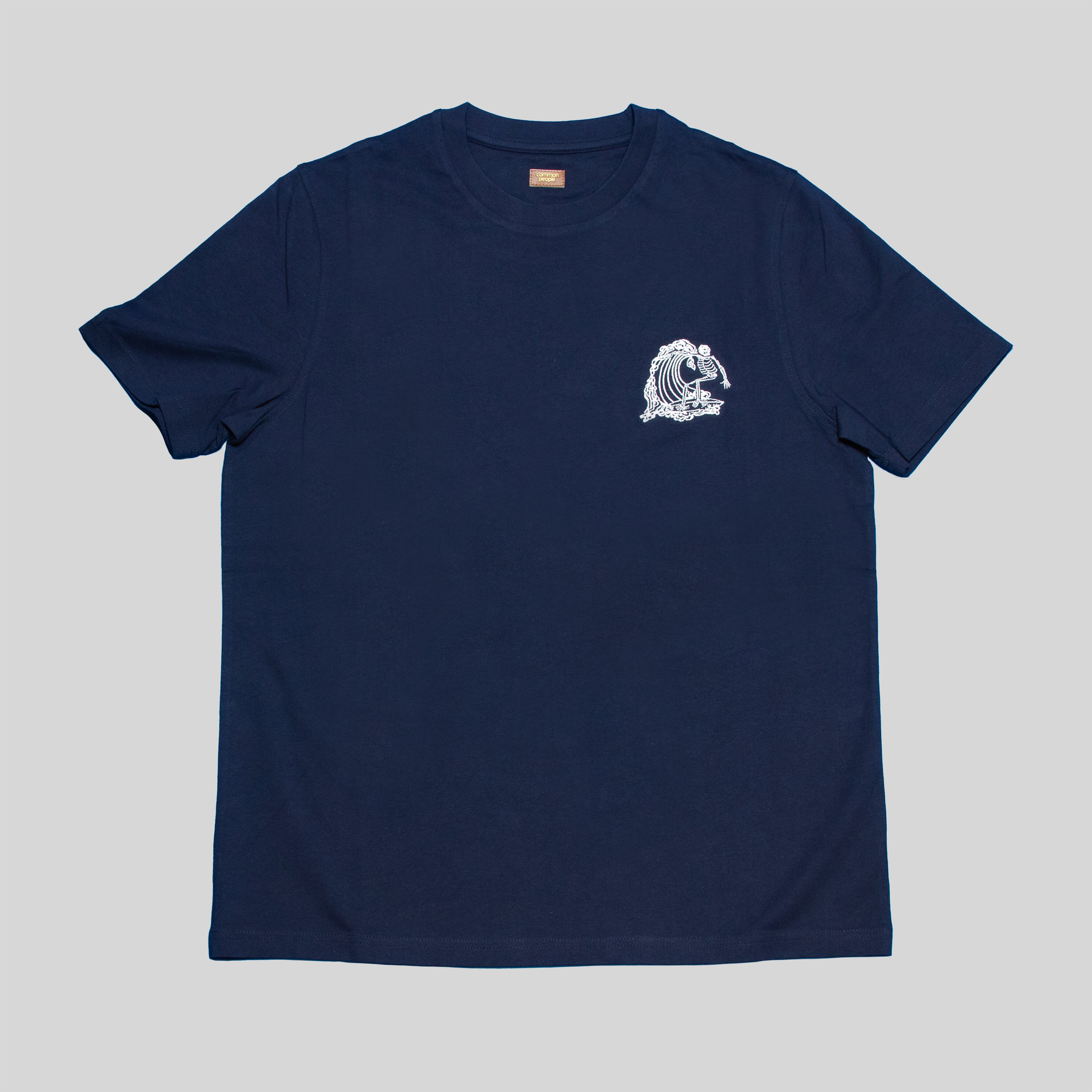 NAVY EMB T-SHIRT - SURF SKELETON