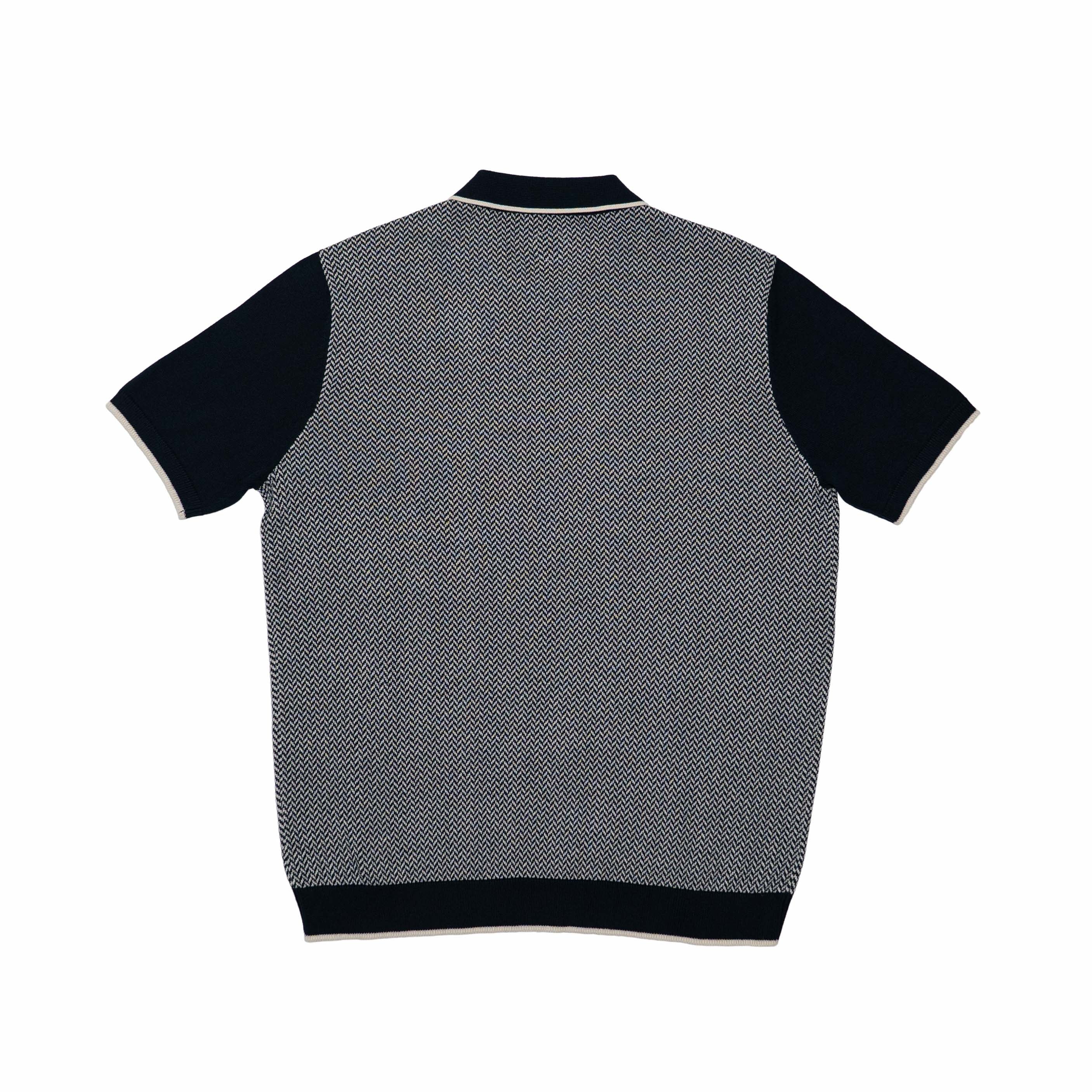 COLLINS SWEATER POLO NAVY/ECRU