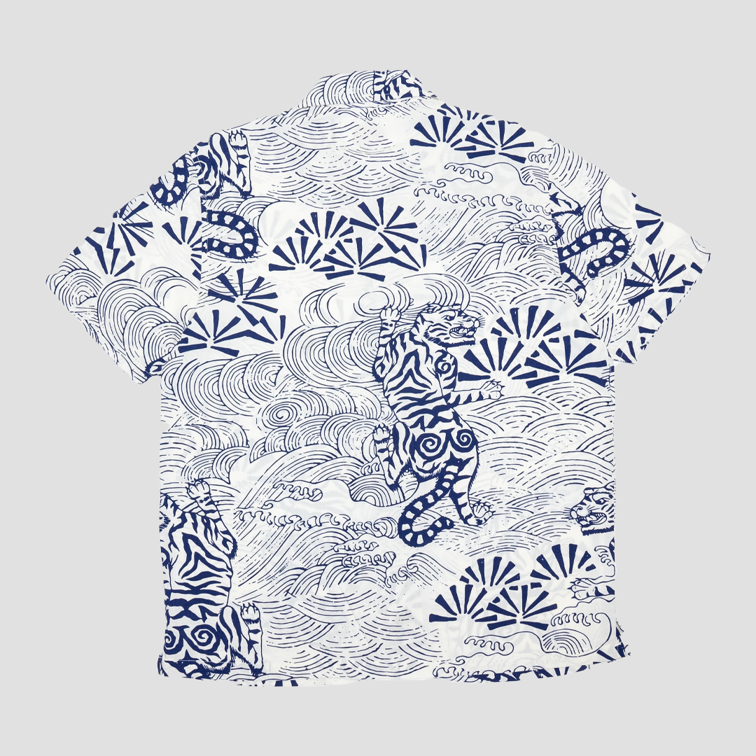 ZUSHI FLORAL PRINT SS SHIRT – WHITE