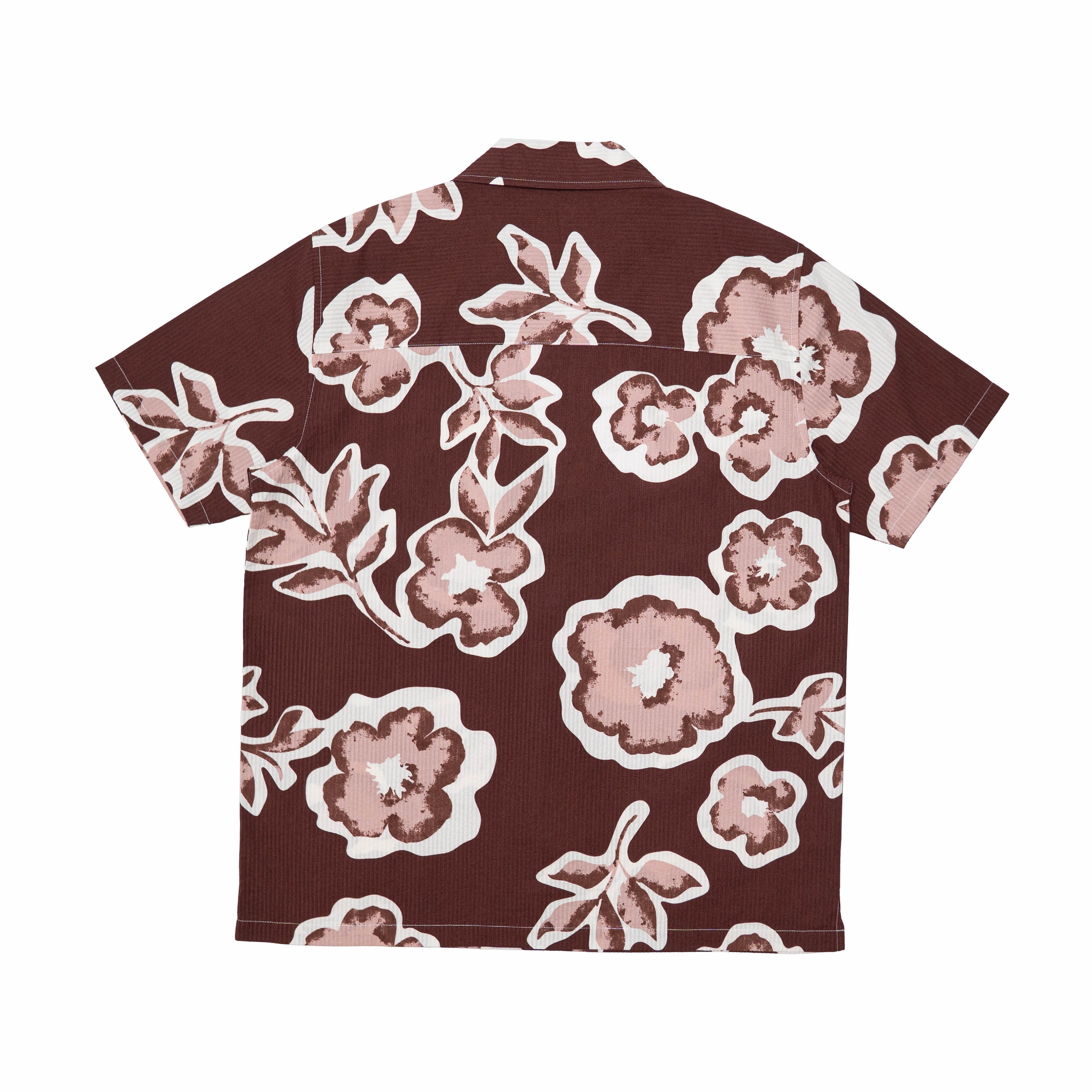 HUGON FLORAL SS SHIRT MAUVE