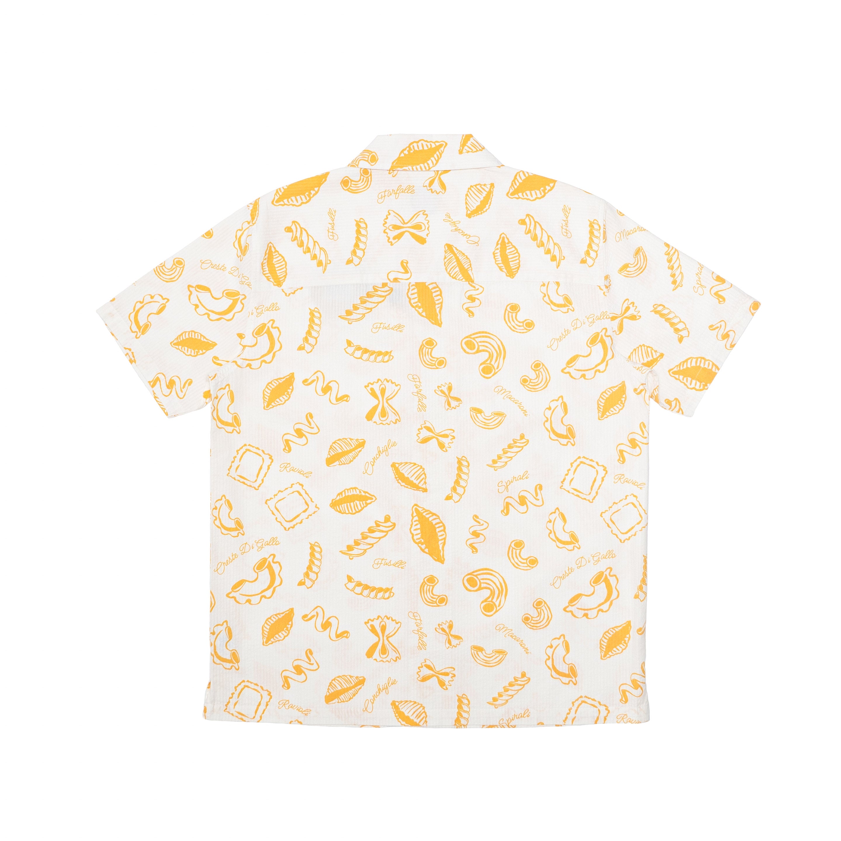 ITALIANO PRINTED SEERSUCKER SHIRT MUSTARD