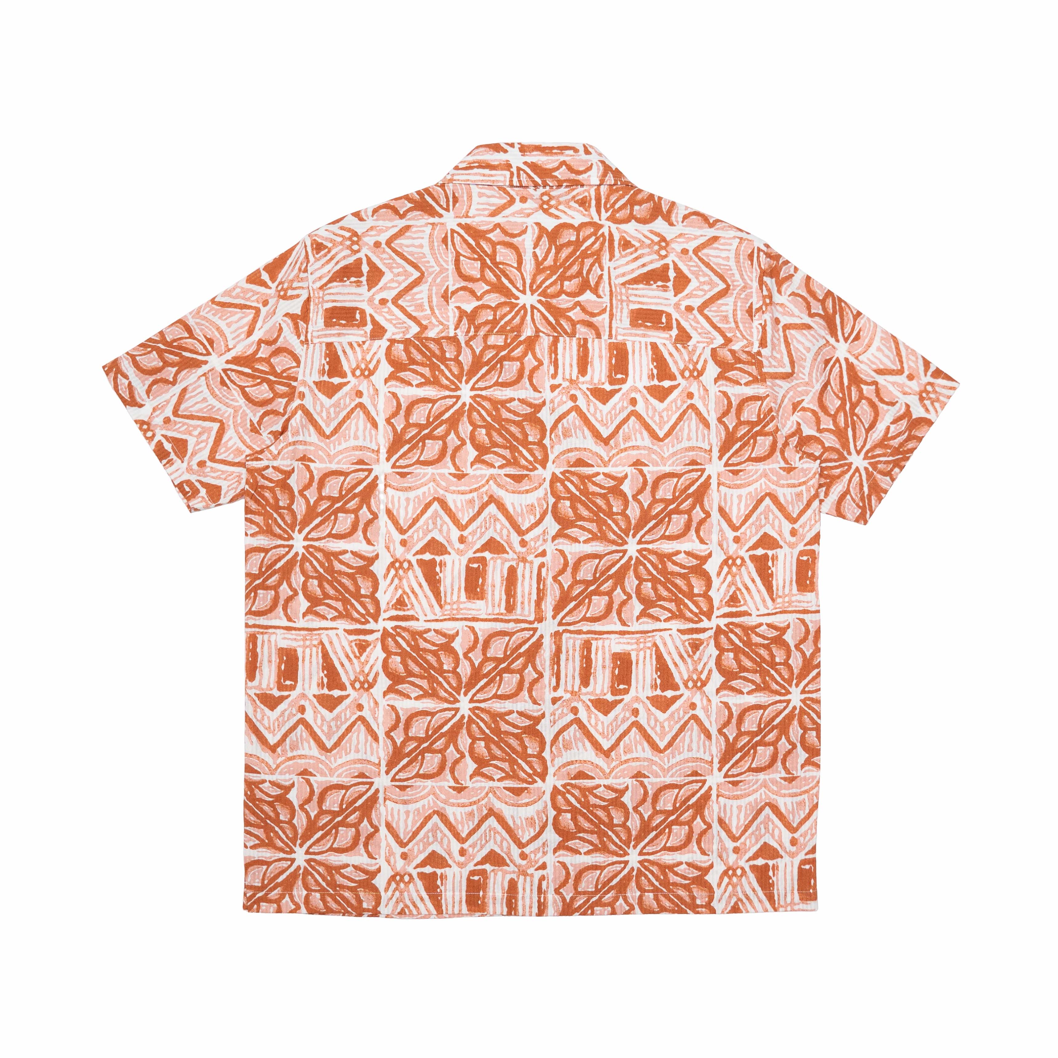 MEZZO SS SEERSUCKER SHIRT ORANGE