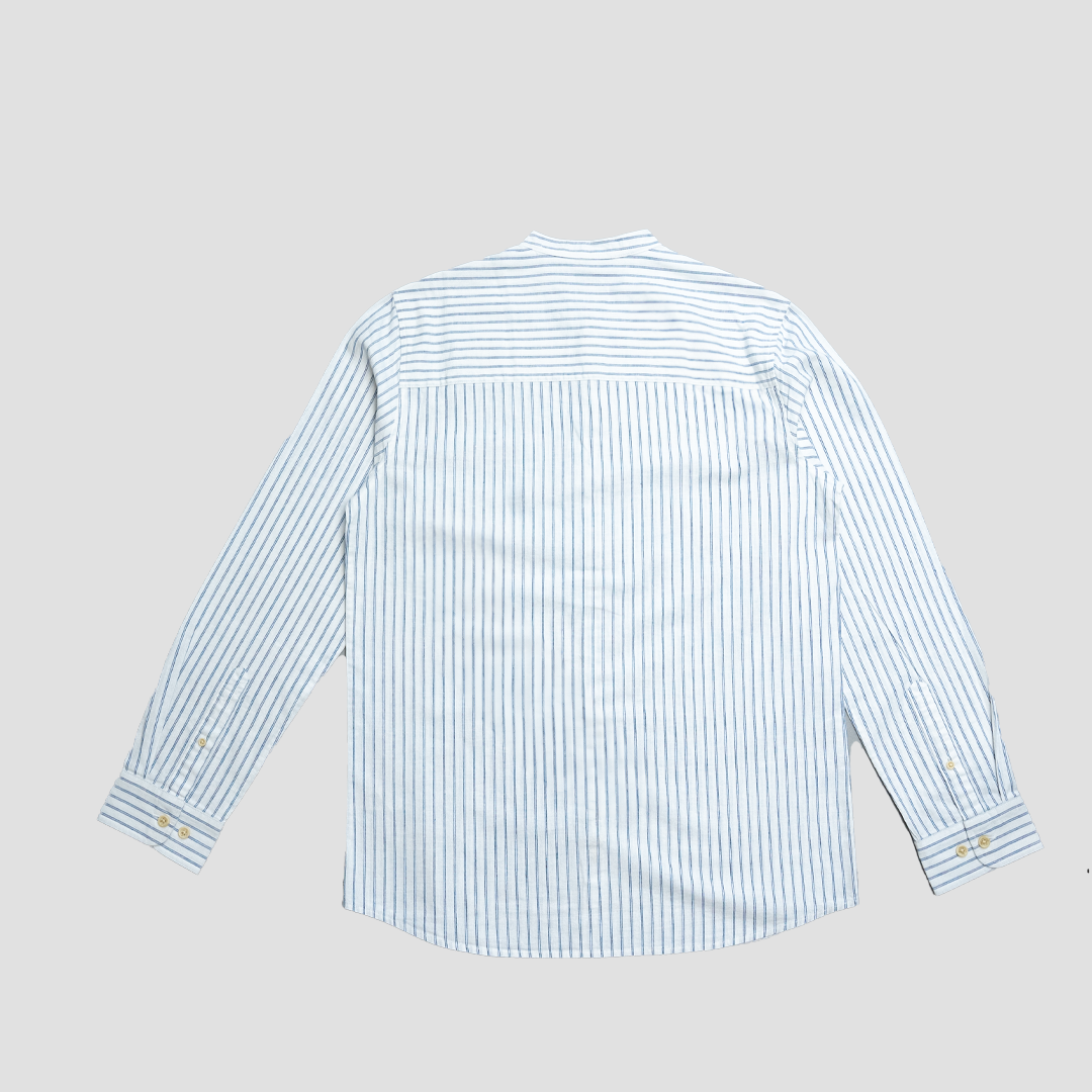 ORION LS SHIRT - BLUE / OFF-WHITE