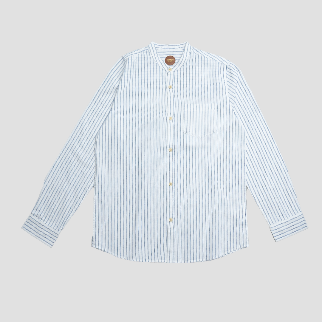 ORION LS SHIRT - BLUE / OFF-WHITE