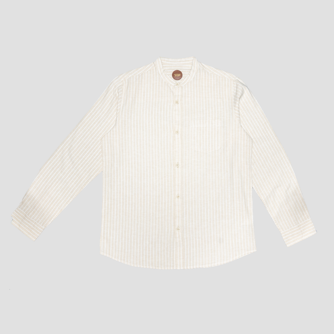 ORION LS SHIRT - STONE / OFF-WHITE