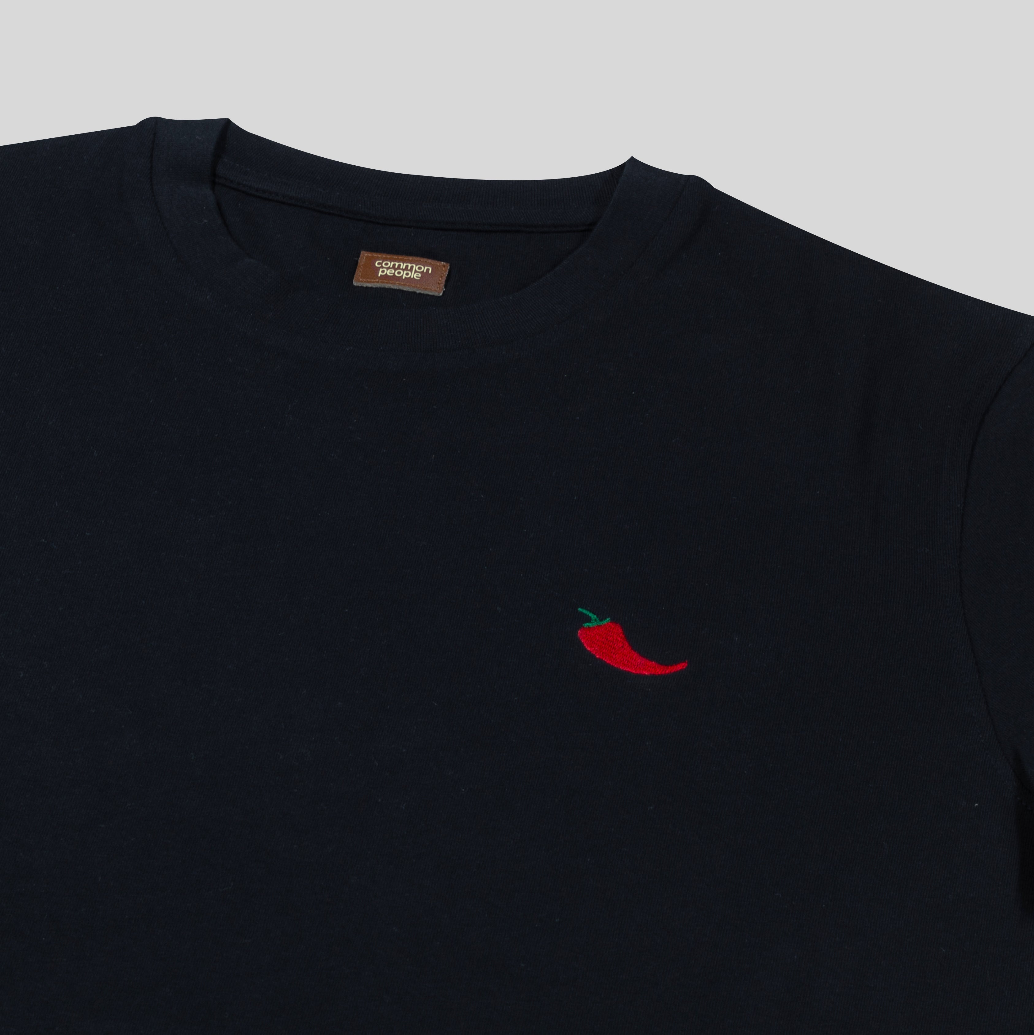 EMBROIDERED T-SHIRT - CHILLI