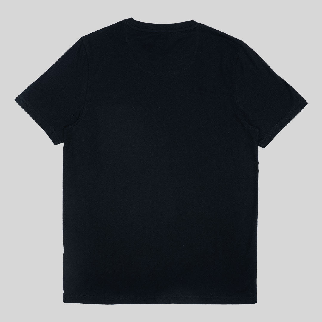 UNION CRANE SS EMB T-SHIRT - BLACK