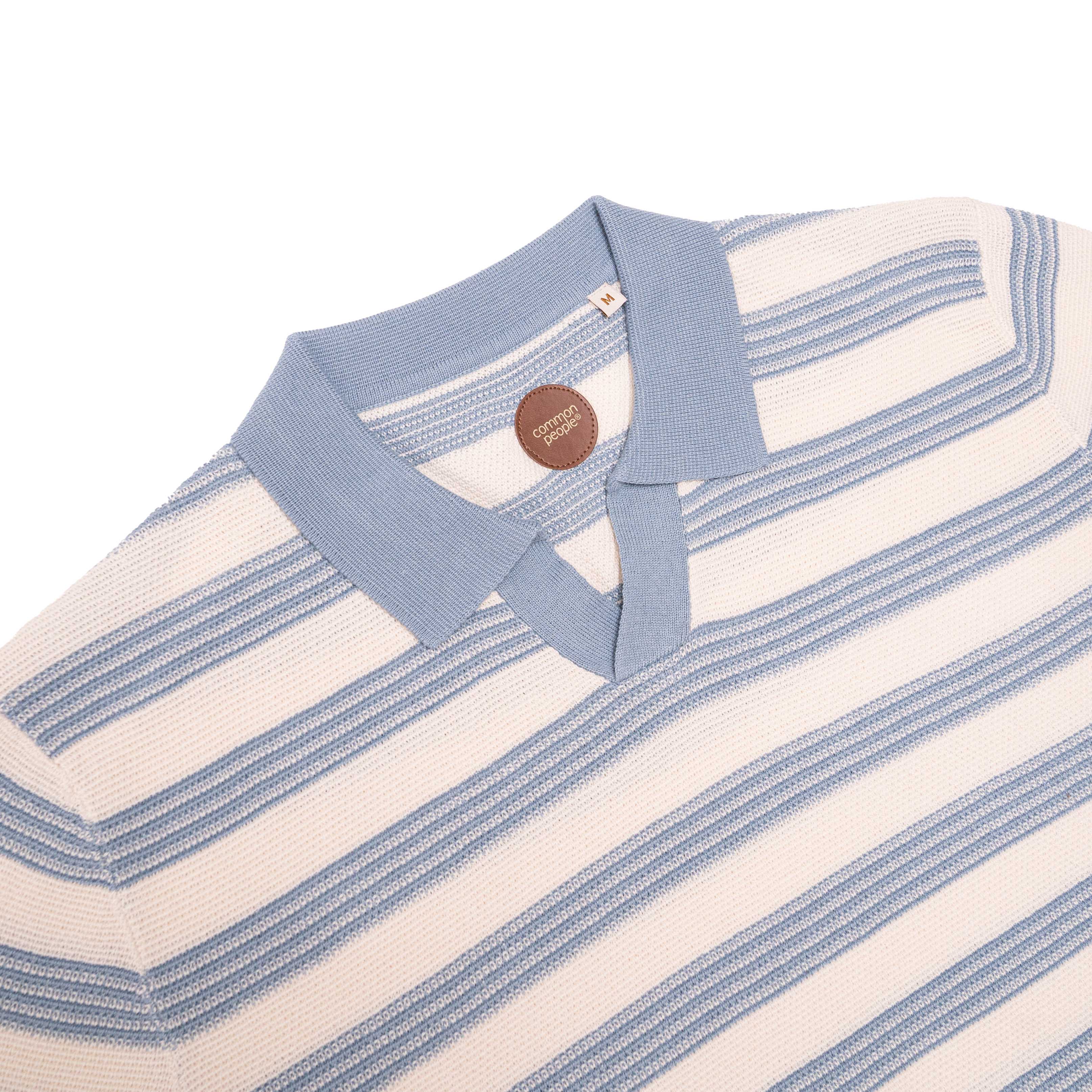 FRY KNITTED POLO SHIRT - BLUE