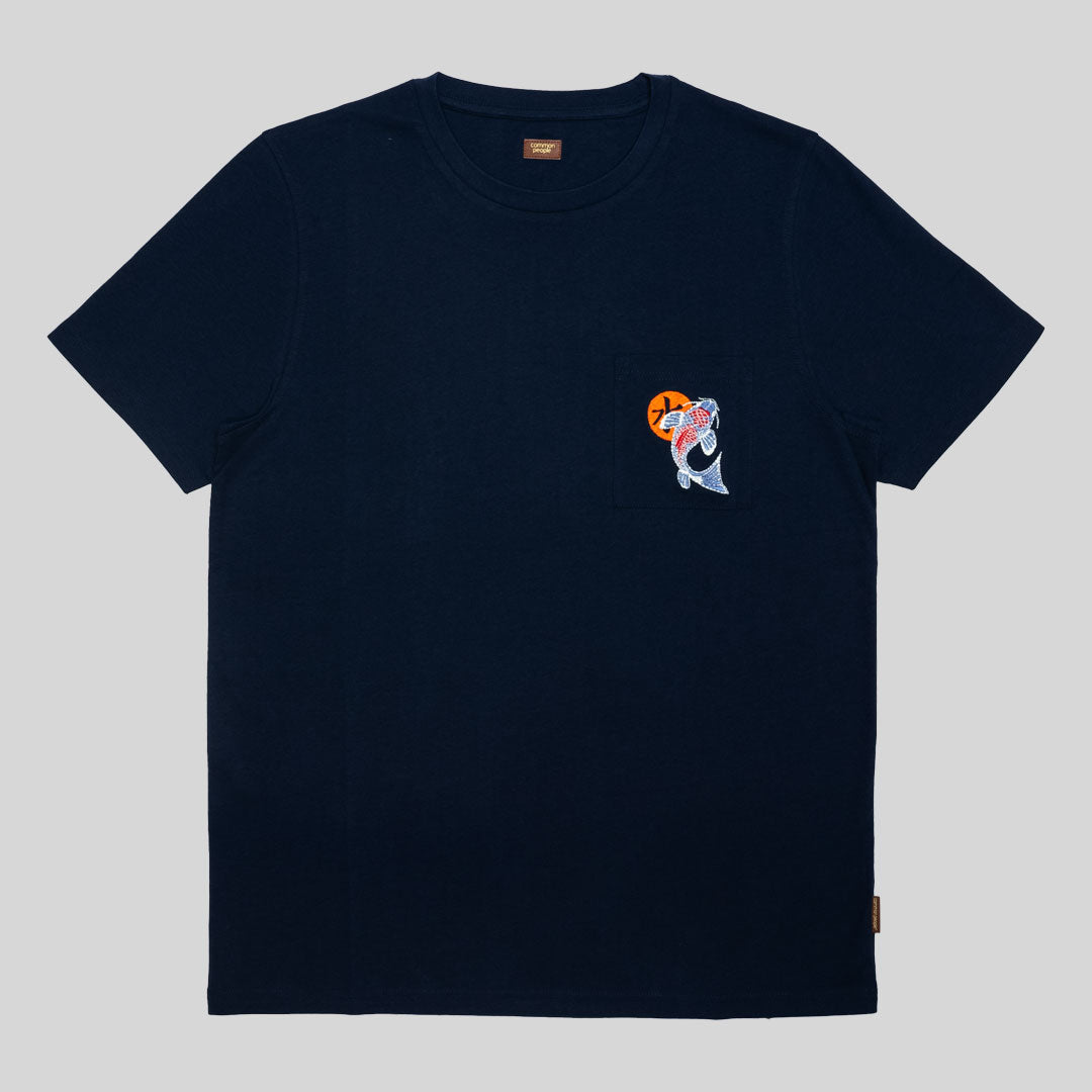 UNION NAVY KOI EMB T-SHIRT