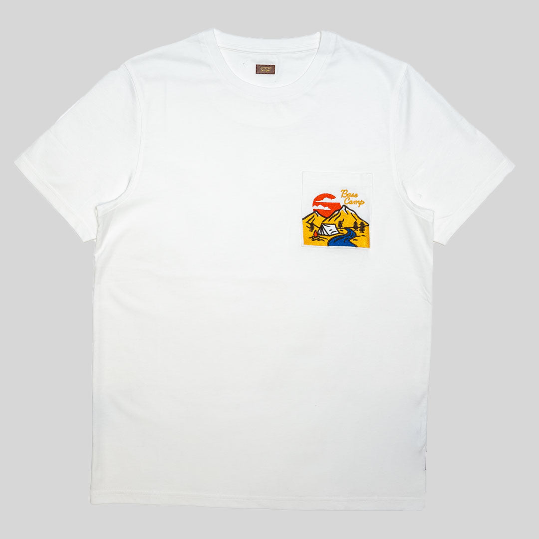 UNION BASE CAMP MOUNTAIN EMB T-SHIRT - OFF WHITE