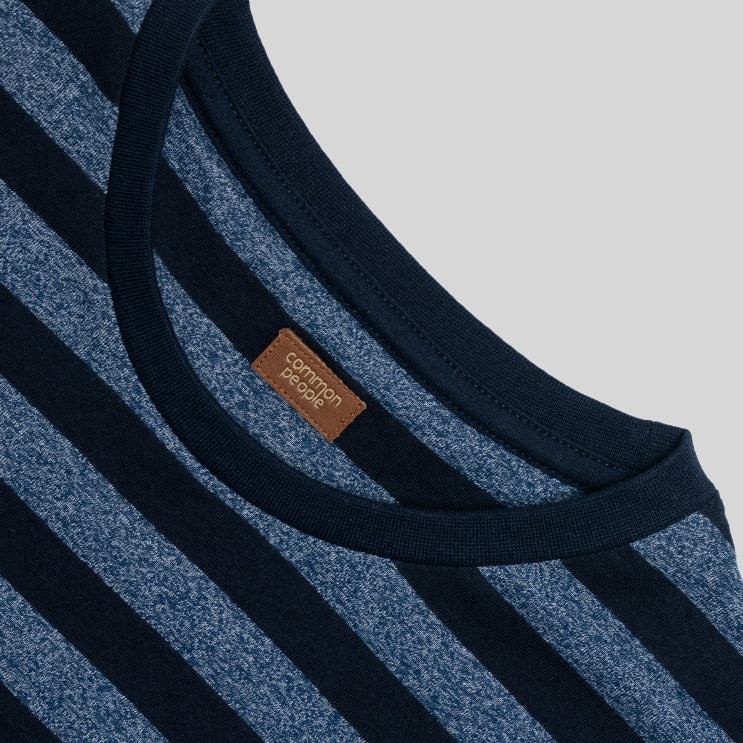 FIELD NAVY STRIPE MARL T-SHIRT