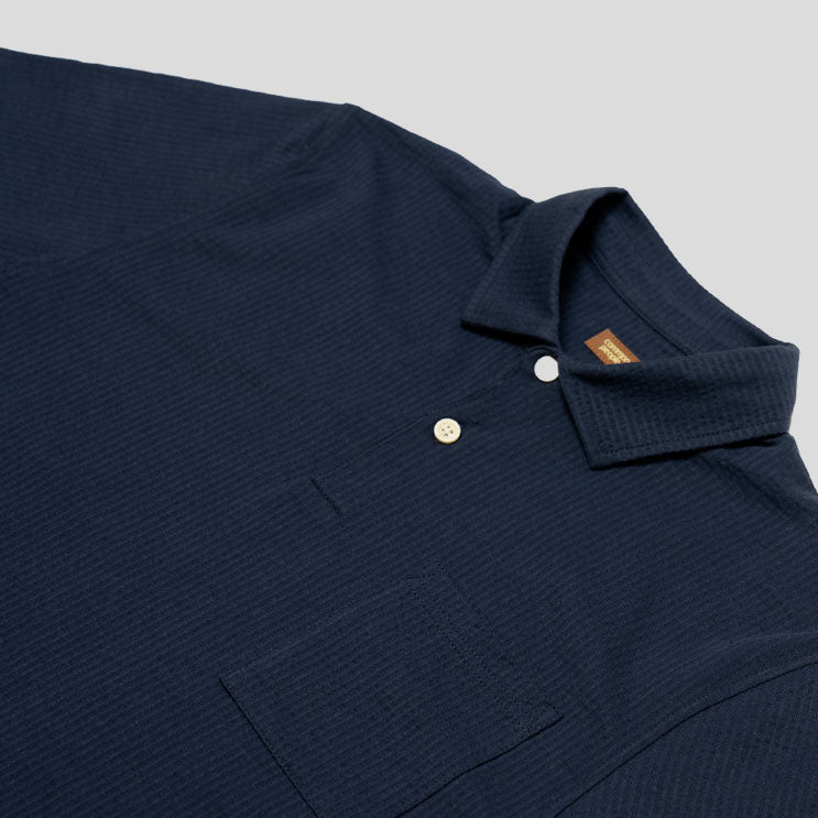 DANNY SS POLO SEERSUCKER - NAVY