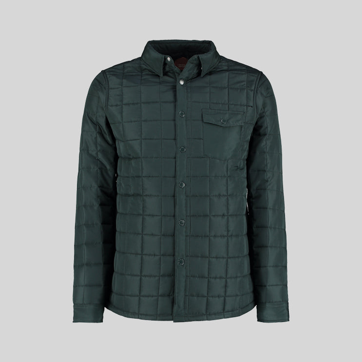 NICK DK GREEN QUILTED SHACKET