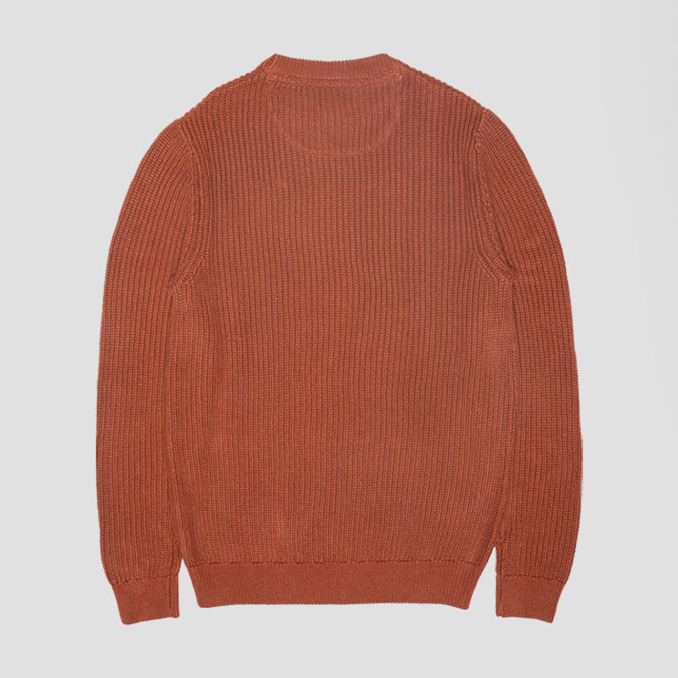 MEN'S RIB CREW RUST