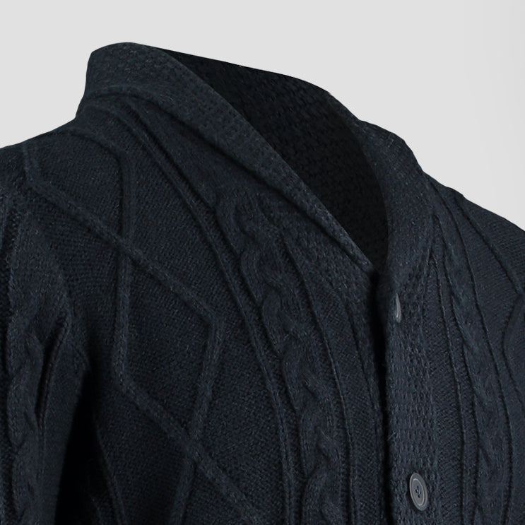 SHAWL COLLAR CARDIGAN NAVY